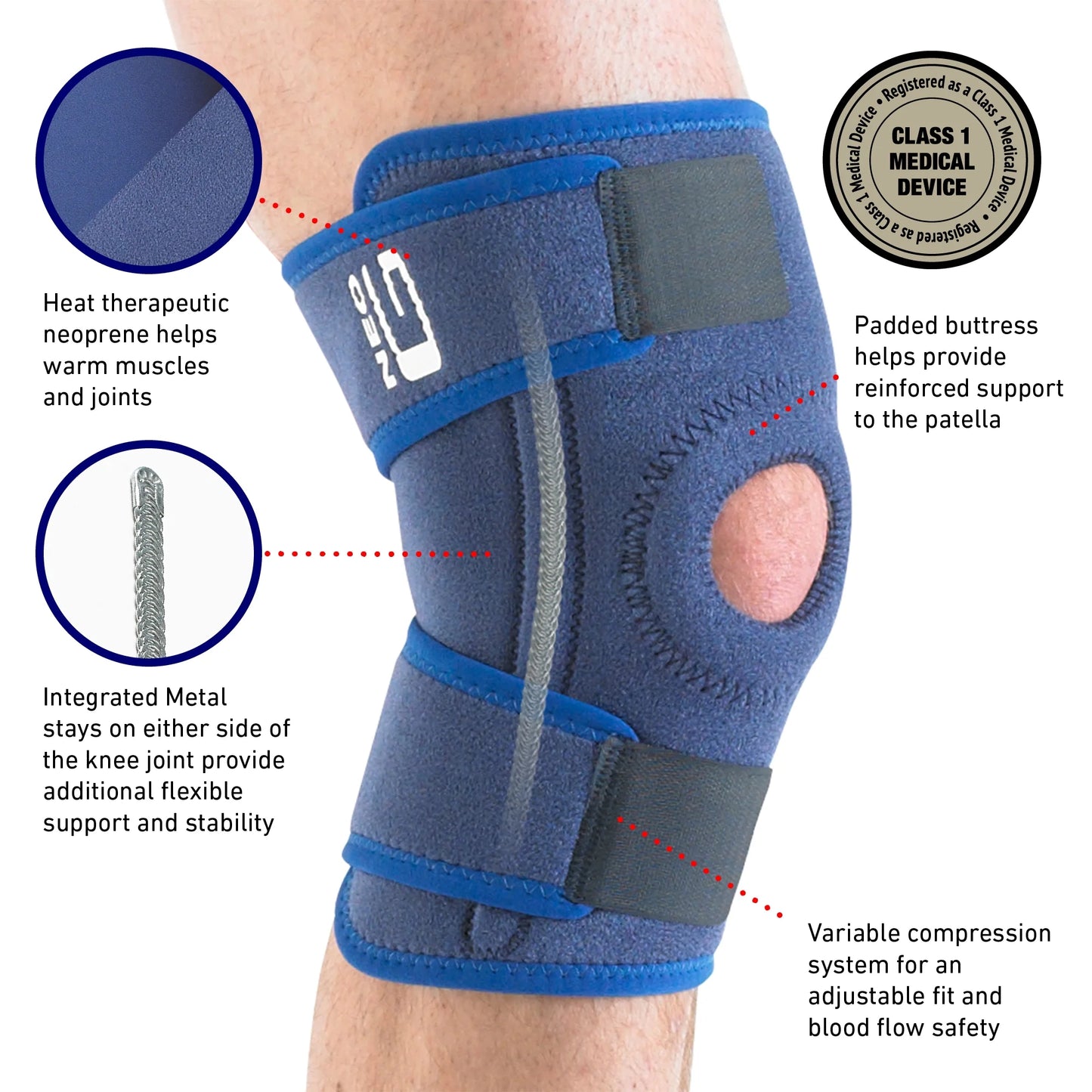 Open Knee Brace - One Size