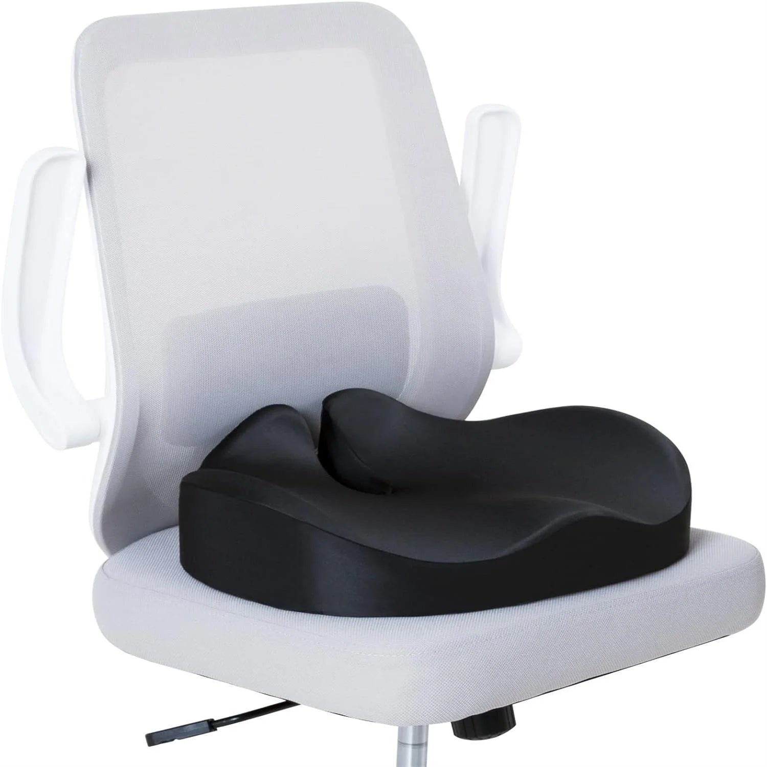 Seat Cushion for Chair Office Chairs, Memory Foam Seat Cushion for Hip, Tailbone and Car Recliner Sofa Truck, Pain Relief Coccyx Office Chair Cushion, Black